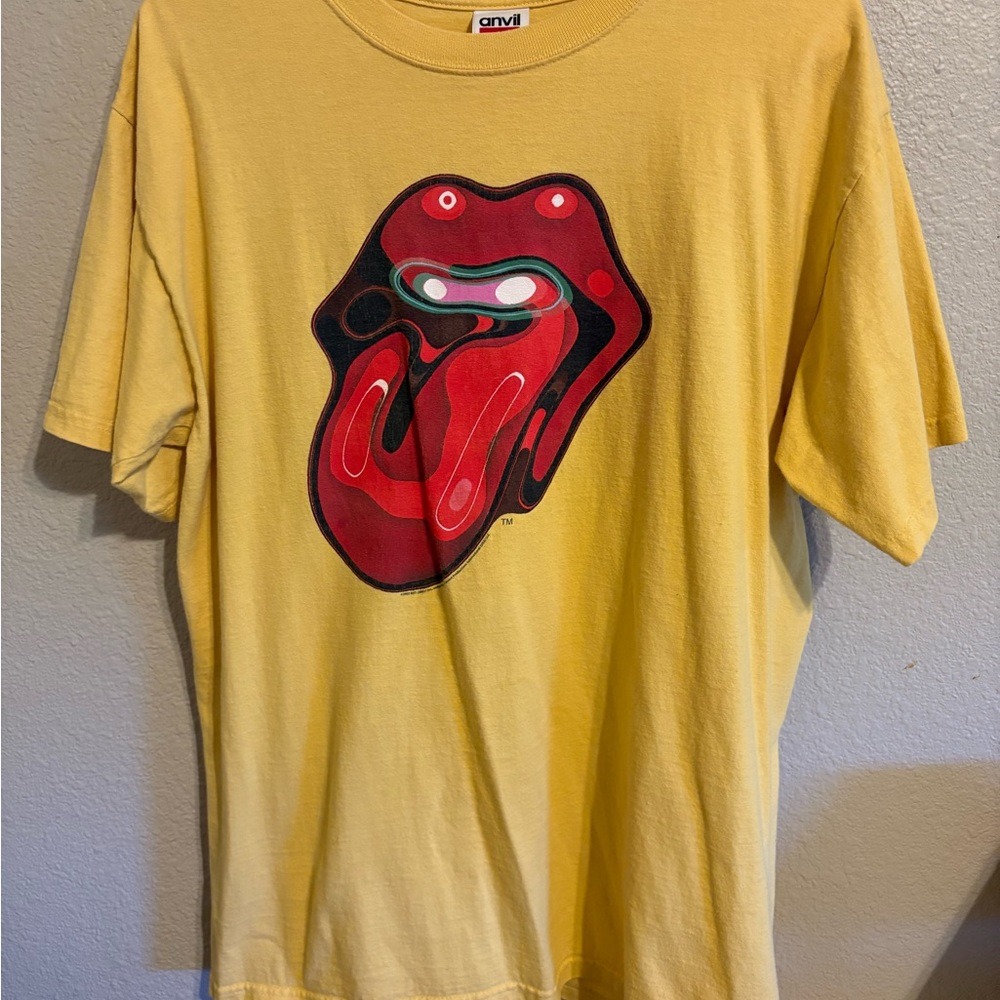 Rolling Stones 2005/06 Tour T-Shirt A Bigger Bang Yellow Size L